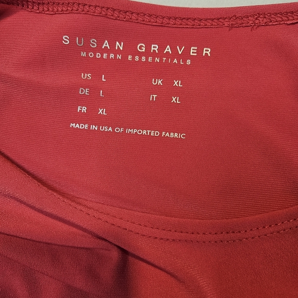 Susan Graver Essentials Modern Blouse Pink  Size Large 95%Polyester % Sp… - Picture 9 of 11